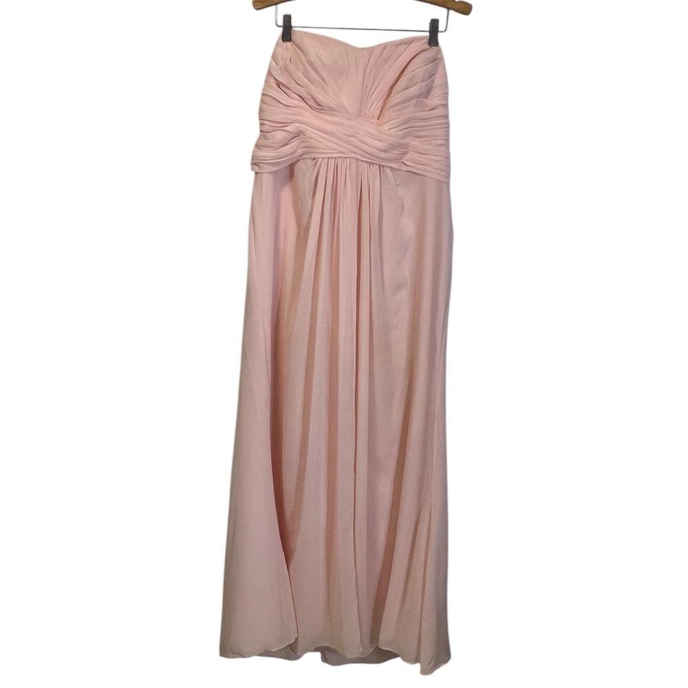 David’s Bridal Blush Pink Strapless Long Dress Size 16